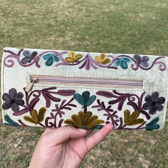 Crewel Wallet with Velvet Base - Image 2