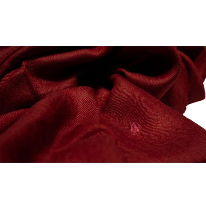 Maroon Pure Pashmina Stole - Image 2