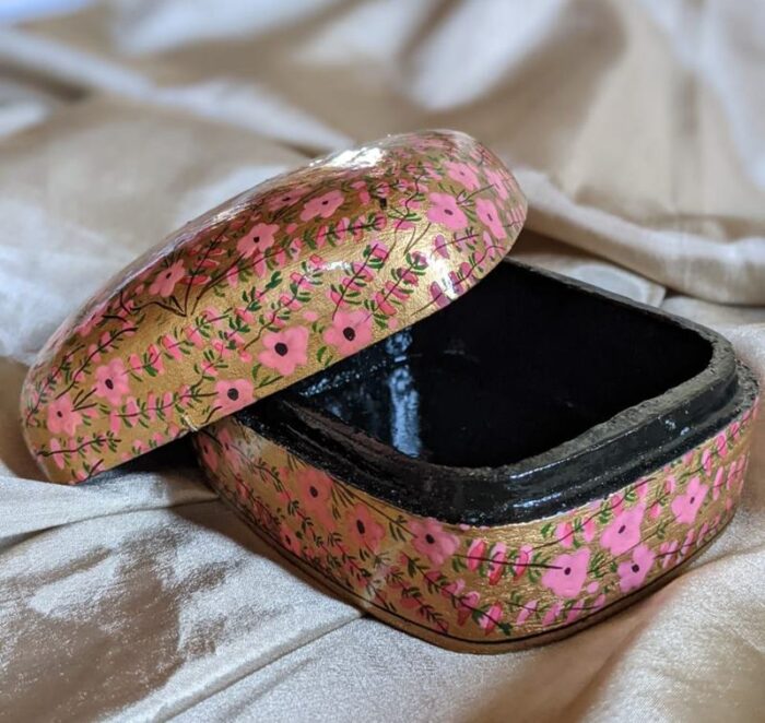 Paper Mache Box 3/4 with Hand work