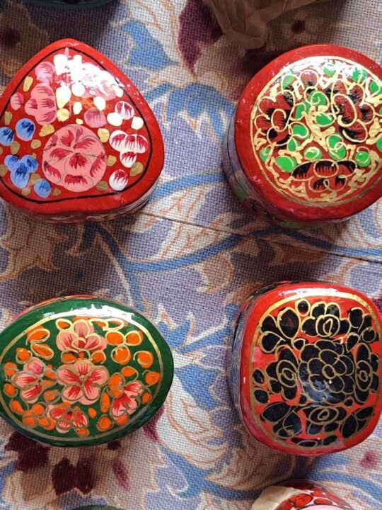 Paper Mache Ring Box 2 Inch ( Set of 4)
