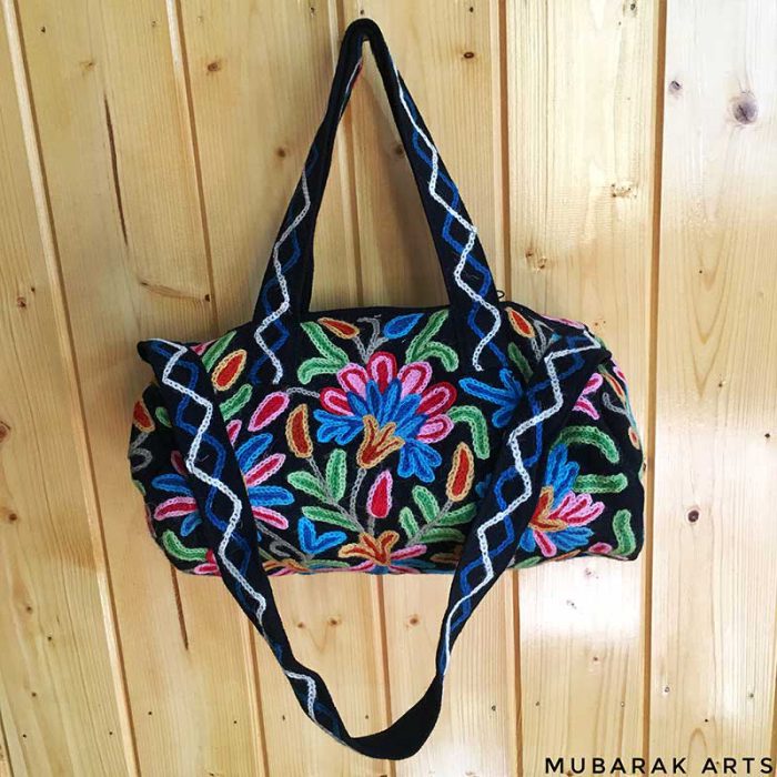 Black Handmade Baby Travel Bag
