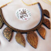 Paper Mache Neck Piece and Ear Rings