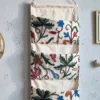Handmade Crewel Embroidered Door & Wall Organiser – 3 Compartment Hanging Storage | Kashmiri Floral Design