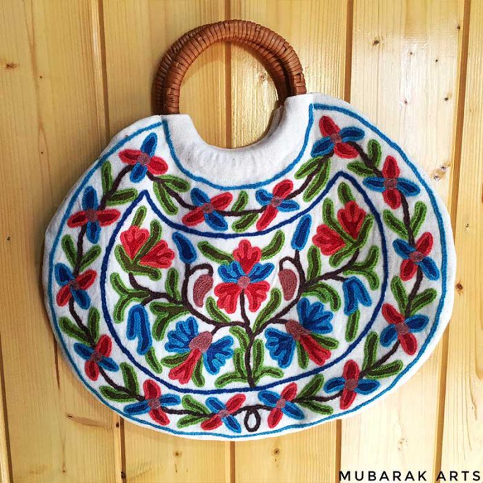 White Handmade Ring Bag