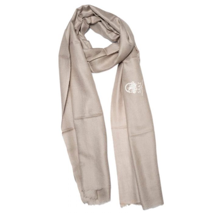 Beige Pure Pashmina Stole