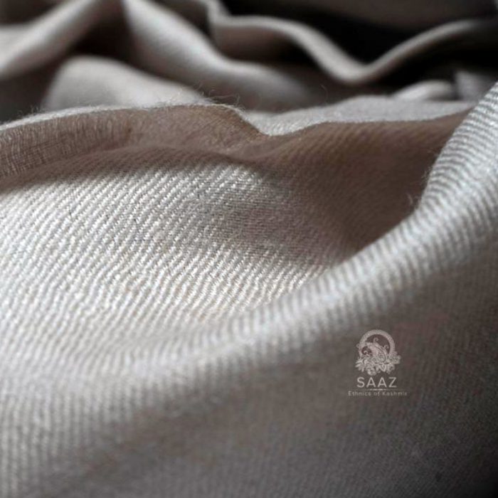 Beige Pure Pashmina Stole - Image 2