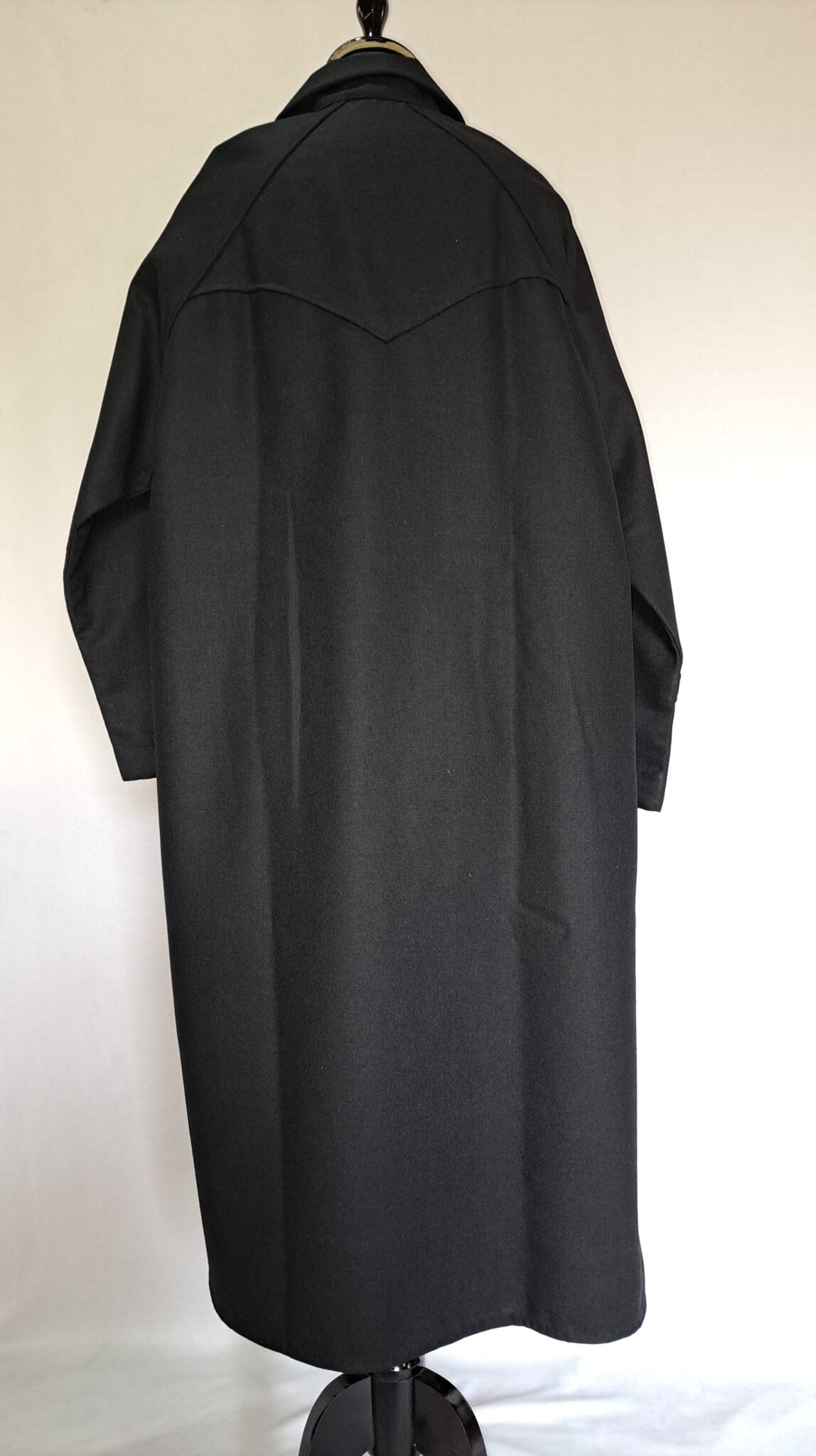 Kashmiri Men Black Pheran - Custom Coat Style | Double Neck Zip Collar - Image 6