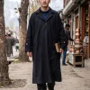 Kashmiri Men Black Pheran - Custom Coat Style | Double Neck Zip Collar | Ragnal Design