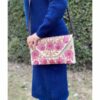 Velvet Base Sling Bag With Intricate Crewel Embroidery