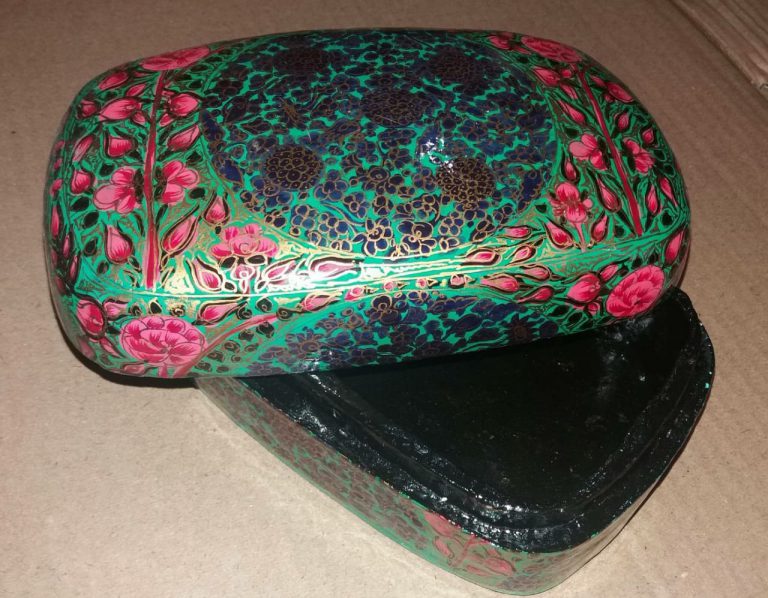 Green Paper Mache Meter Box - Image 2