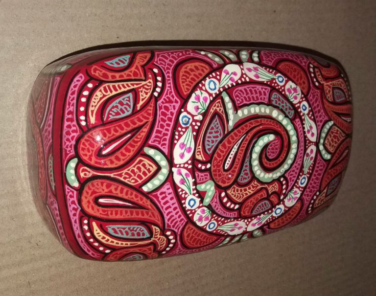 Red Paper Mache Meter Box - Image 2