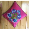 Pink Blue Hand Embroidered Kashmiri Crewel 12x12 Cushion Cover