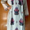 White Pure Wool Pheran With Butte Dar Hand Aari Embroidery