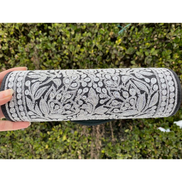 Black Clutch With Silver Tilla - Image 2