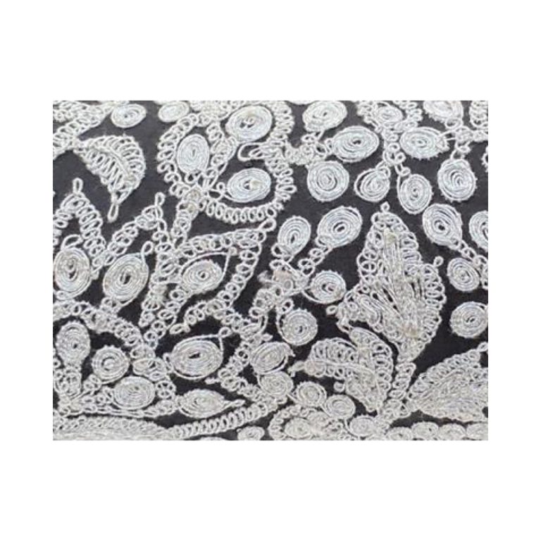 Black Clutch With Silver Tilla - Image 3