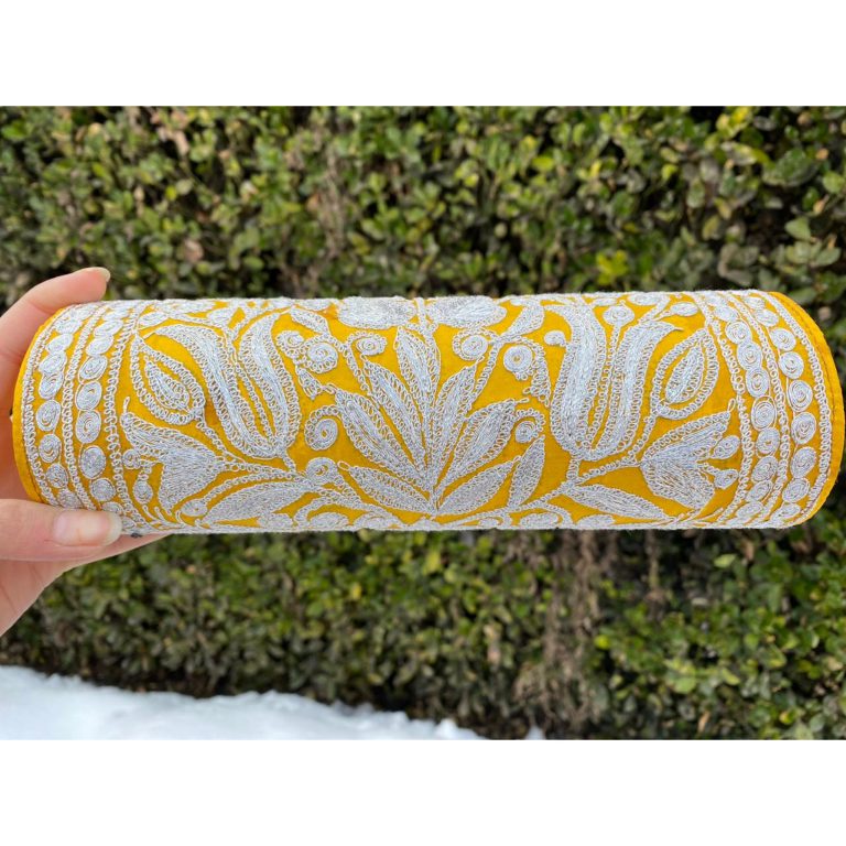 Yellow Clucth With Silver Tilla - Image 2