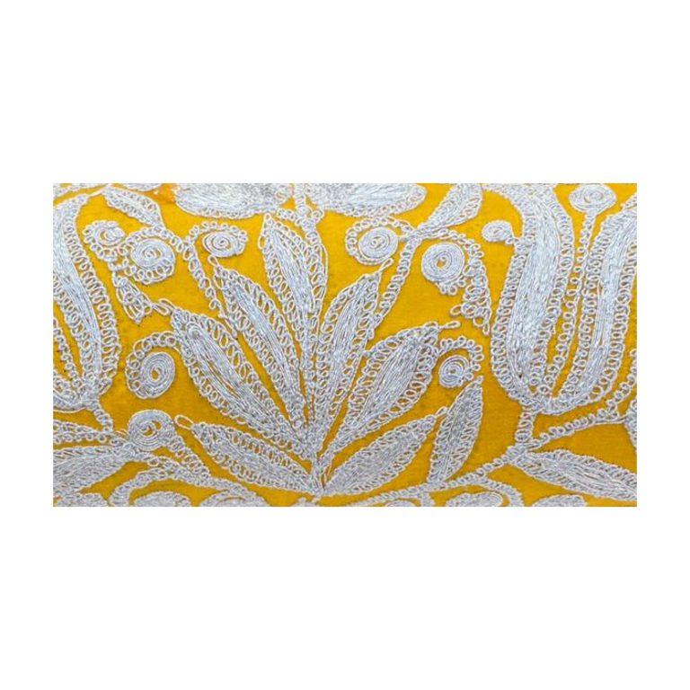 Yellow Clucth With Silver Tilla - Image 3