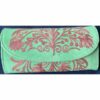 Velvet Base Wallet With Crewel Embroidery