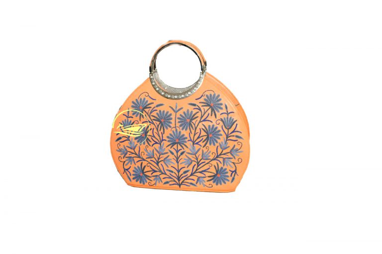 Pepy Leather Handbag with embroidery