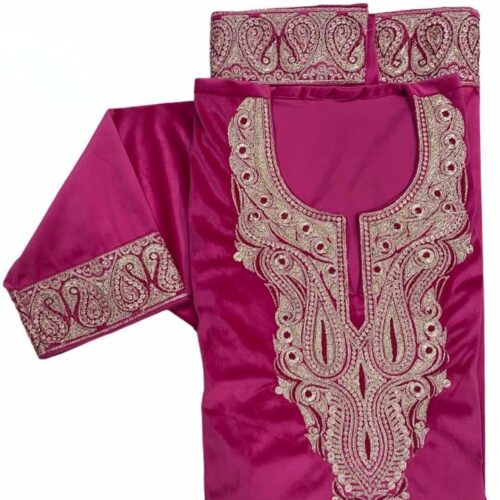Magenta Velvet Tillawork Pheran