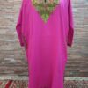 Pink Pure Raffal Pheran with Ari Hand Embroidery