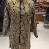Black Pure Woolen Jacket in Beige Aari Work