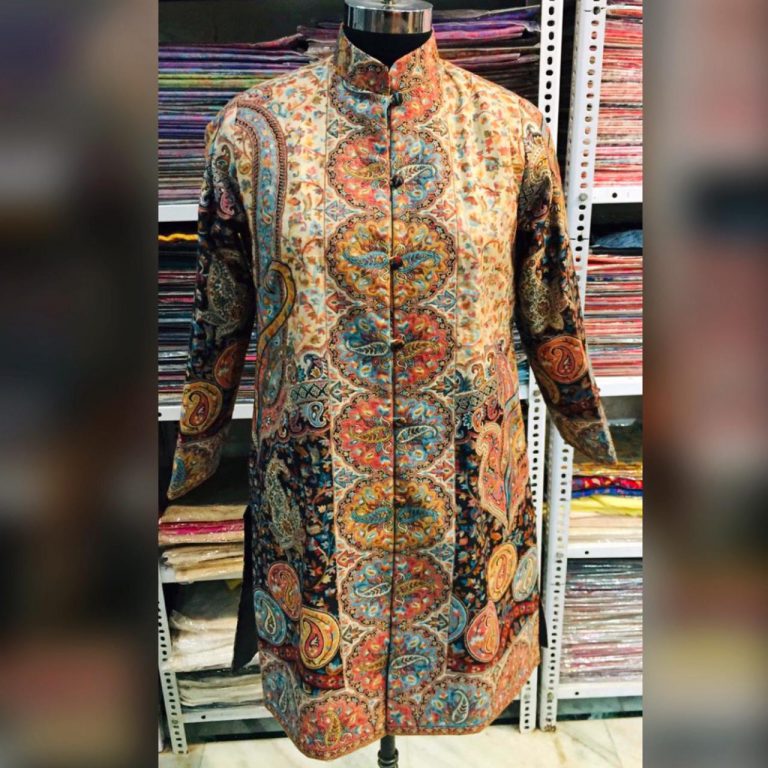 Pure Wool Winter Jacket in Kaani Design