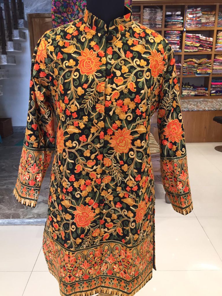 Pure Woolen Jacket with Aari Work