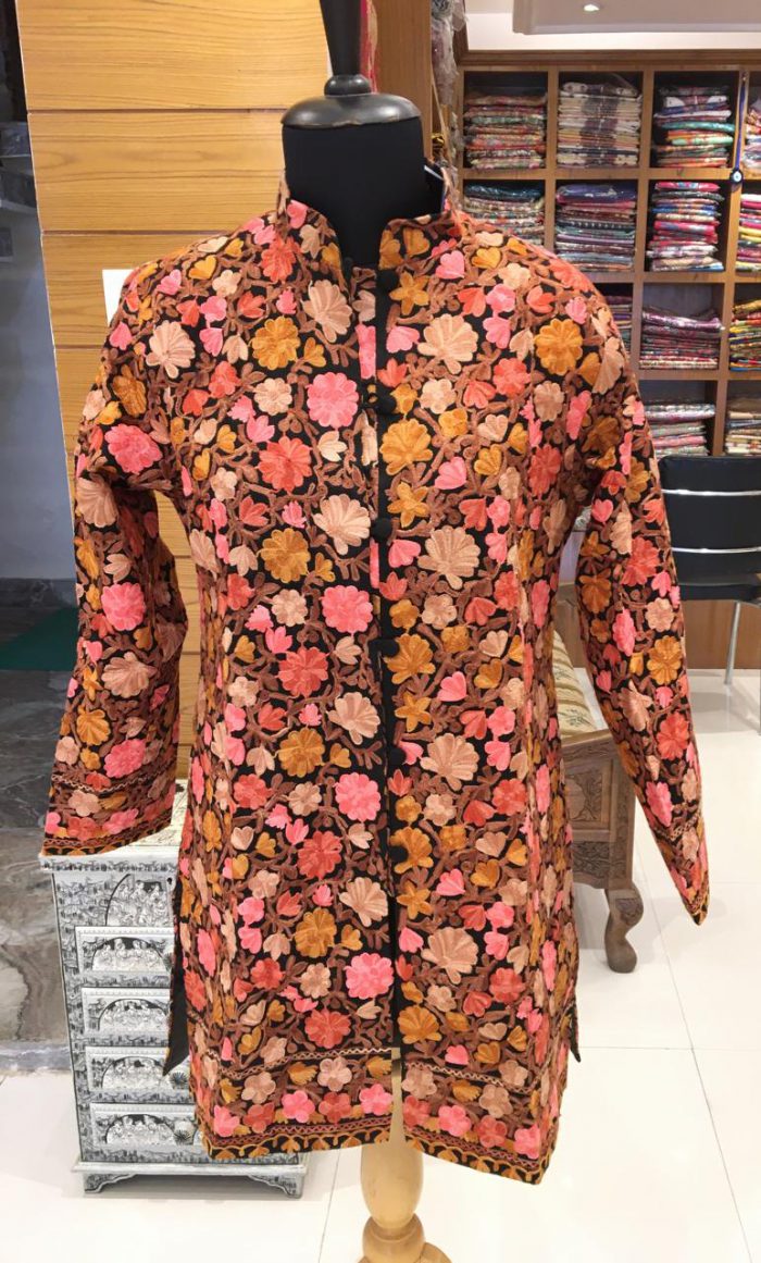 Pure Woolen Jacket with Kashmir Aari Work