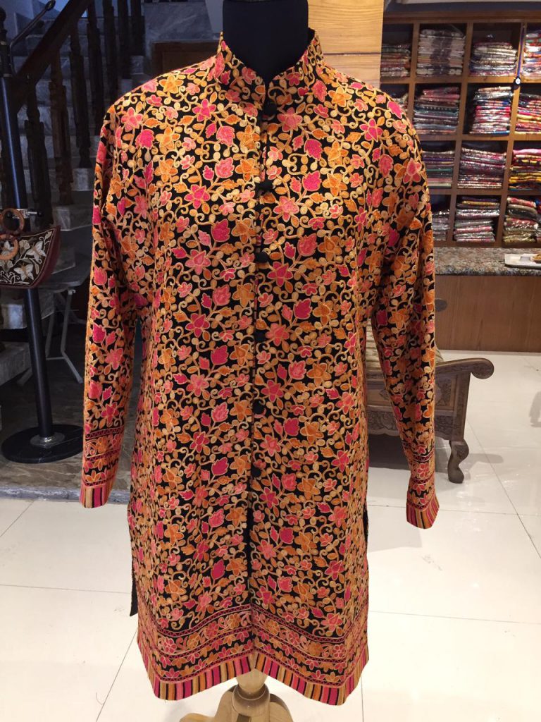 Pure Woolen Jacket Delicate Aari Work