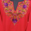 Red Pure Raffal Pheran with Ari Hand Embroidery