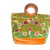 Velvet Handbag with Embroidery Done