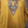 Yellow Pure Raffal Pheran in Sozni Hand Embroidery