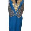Blue Wool Pheran with Extensive Tilla Work