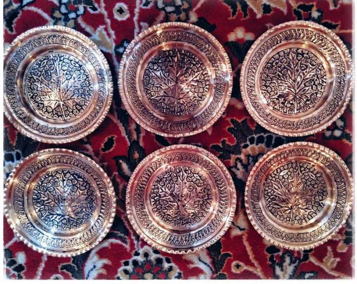 6 Handmade Copper Plates