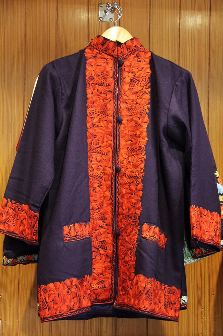 Navy Blue Winter Woolen Short Jacket