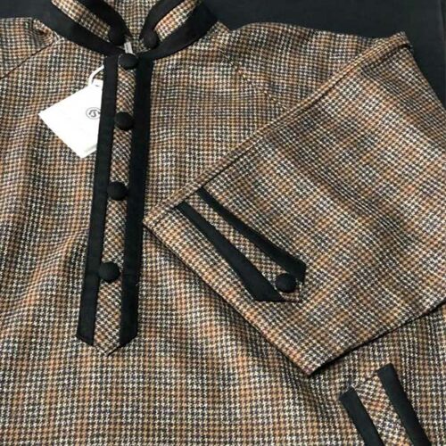 Men Brown Checkered Pheran