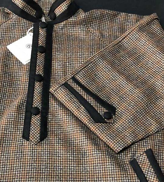 Men Brown Checkered Pheran