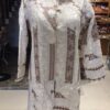 Pure Woolen Jacket in White Aari Work