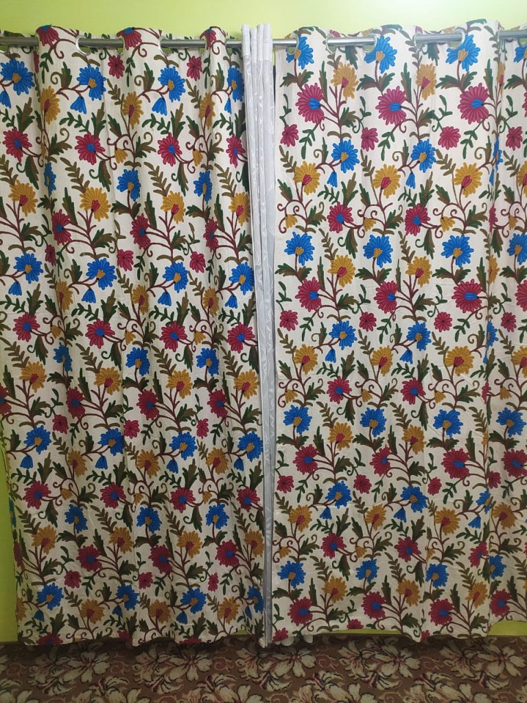 Multicolour Crewel Curtain
