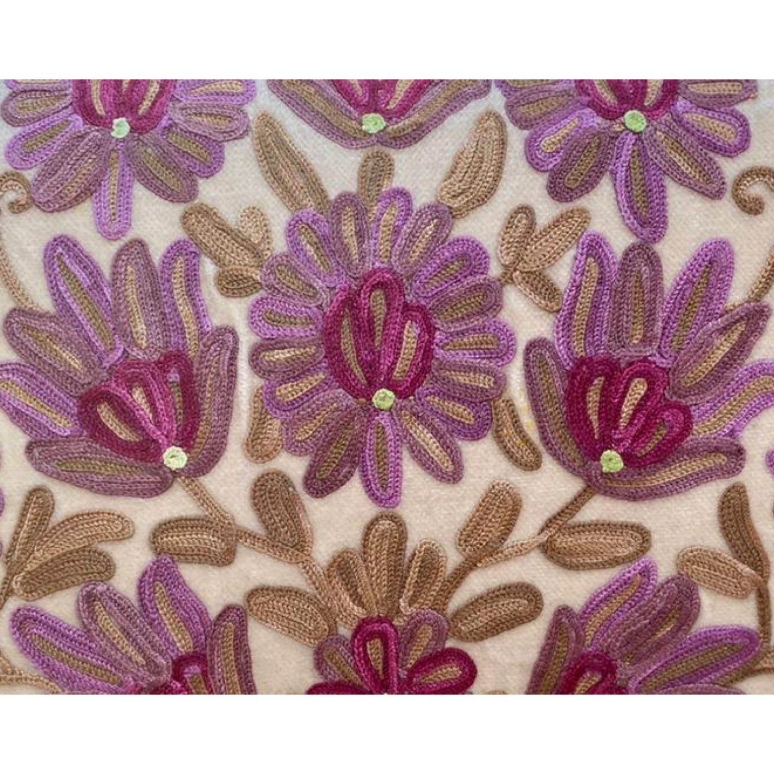 Pink Velvet Sling With Crewel Embroidery - Image 4