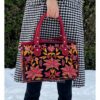 Velvet Handbag Cum Sling With Crewel Embroidery