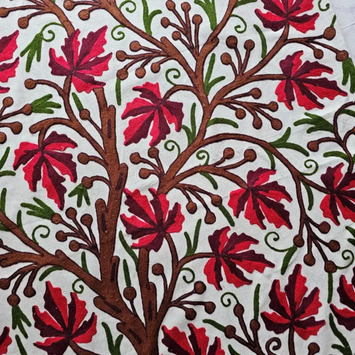 Redish Chinar leaf Crewel Curtain - Image 5
