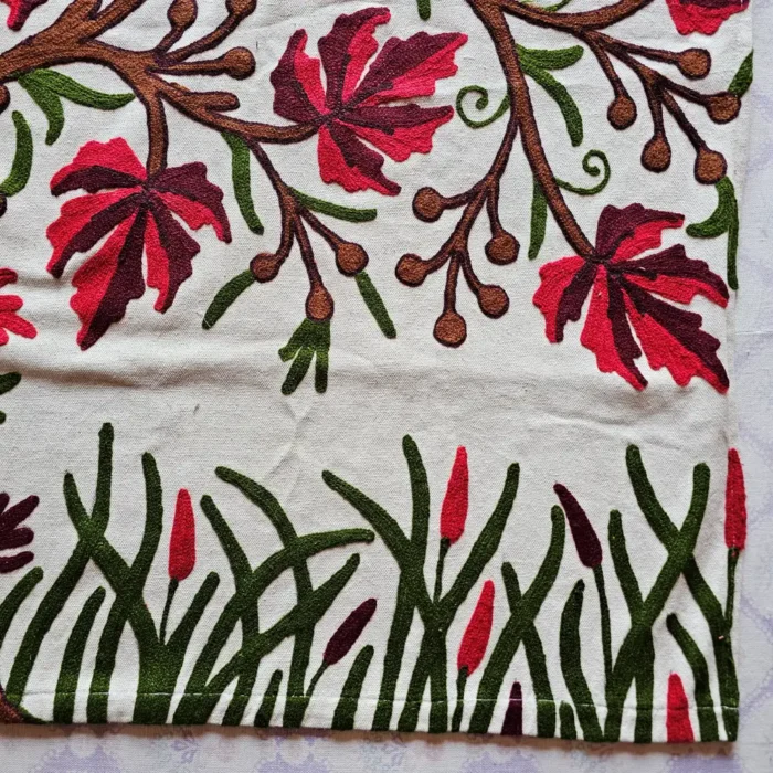 Redish Chinar leaf Crewel Curtain - Image 6