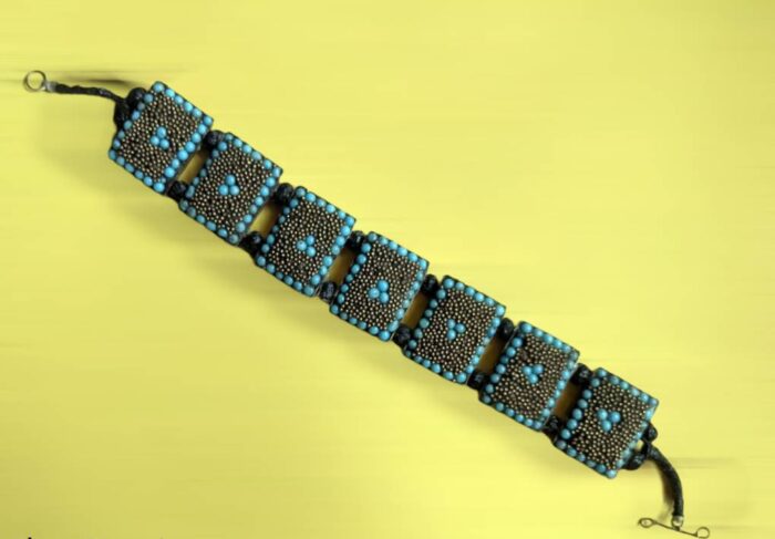 Handcrafted Turquoise Beads Bracelet - Image 2