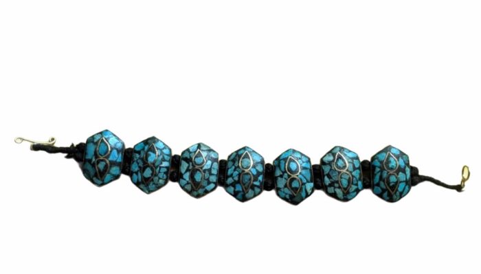 Handcrafted Badam Turquoise Bracelet - Image 4