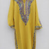 Yellow Summer Cool Aari Work Kurta