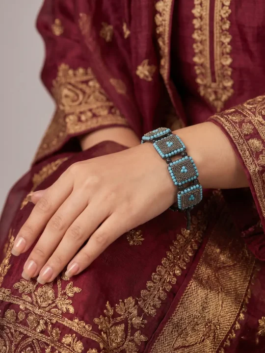Handcrafted Turquoise Beads Bracelet