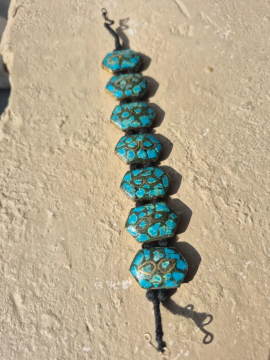 Real Turquoise Stone Bracelet Handmade