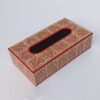 Red Paper Mache Tissue Box